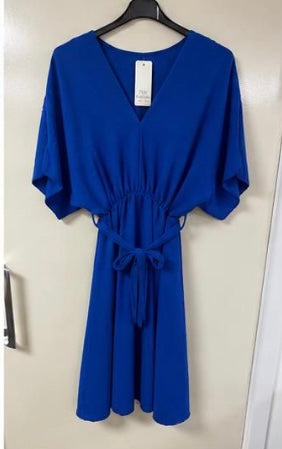 Tie Waist V-neck Dress