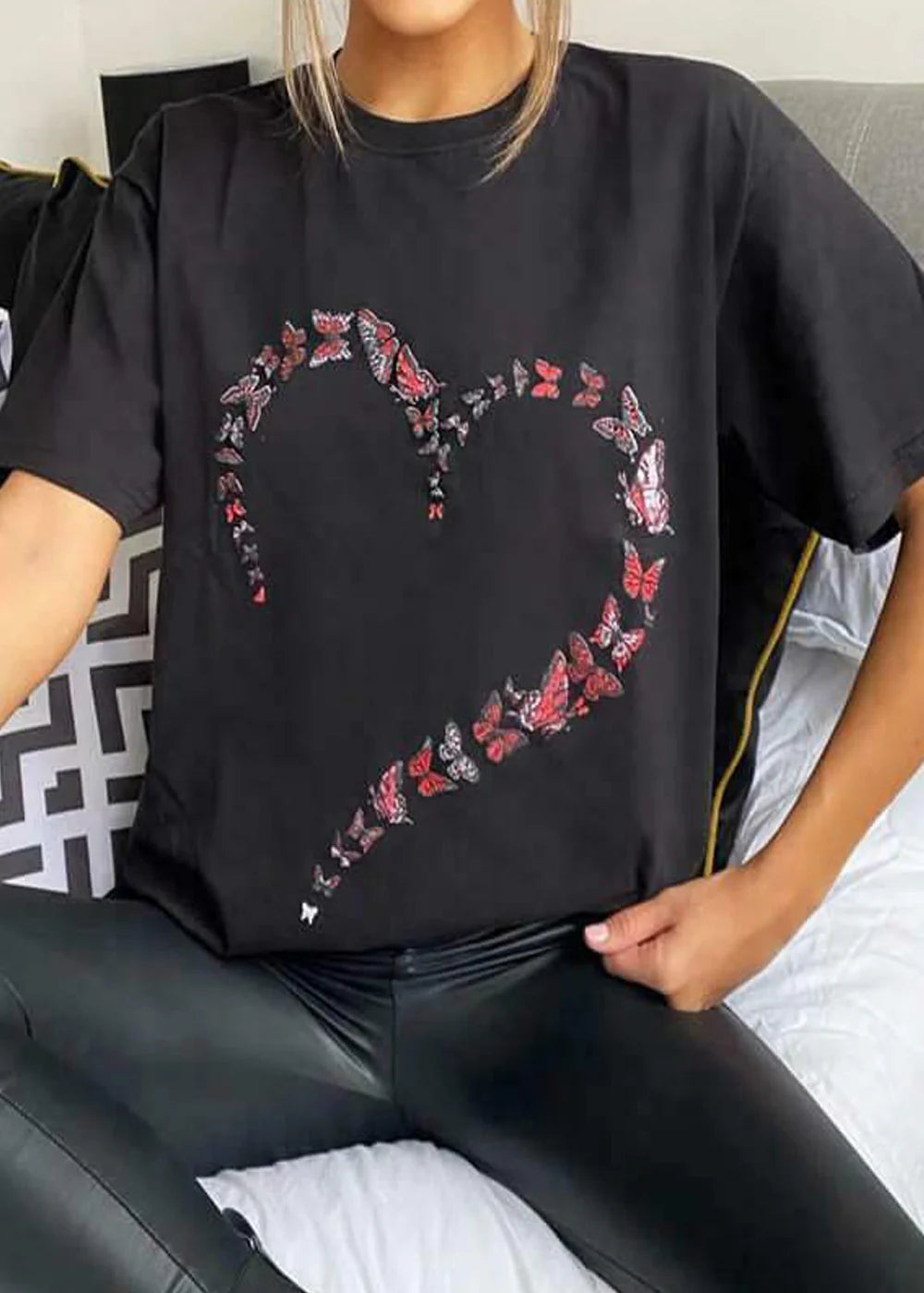 Butterfly heart t-shirt