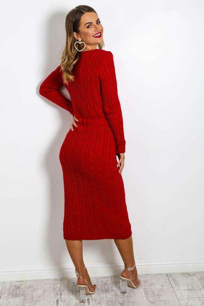 Knitted mid length dresses