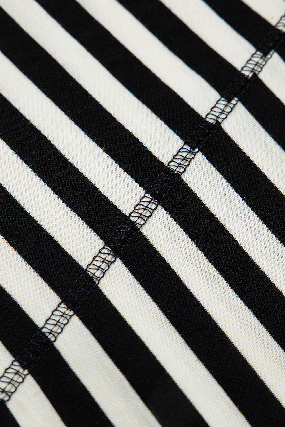 Stripe Batwing Sleeve Crewneck Oversized Top