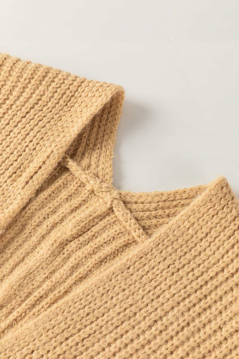Oversized Fold Over Sleeve Open Front Cardigan