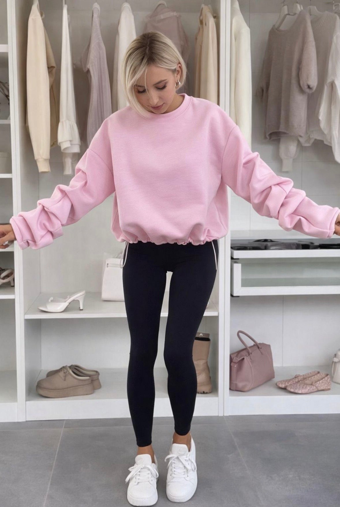 Ruffle Sleeve Sweatshirts