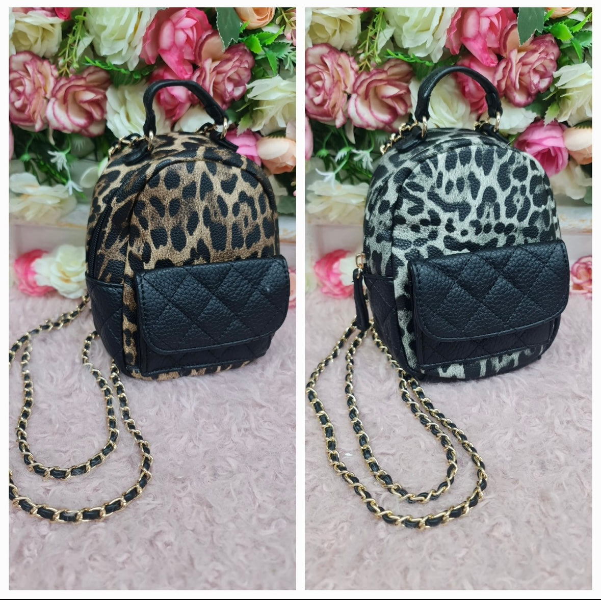 Leopard print bags