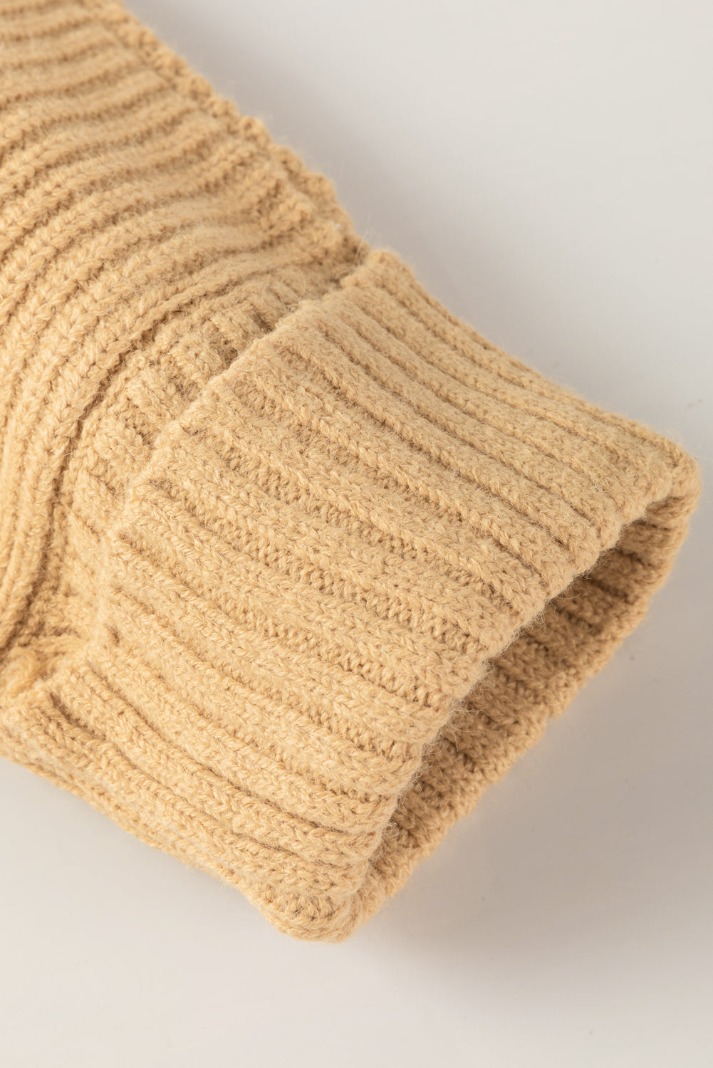 Oversized Fold Over Sleeve Open Front Cardigan