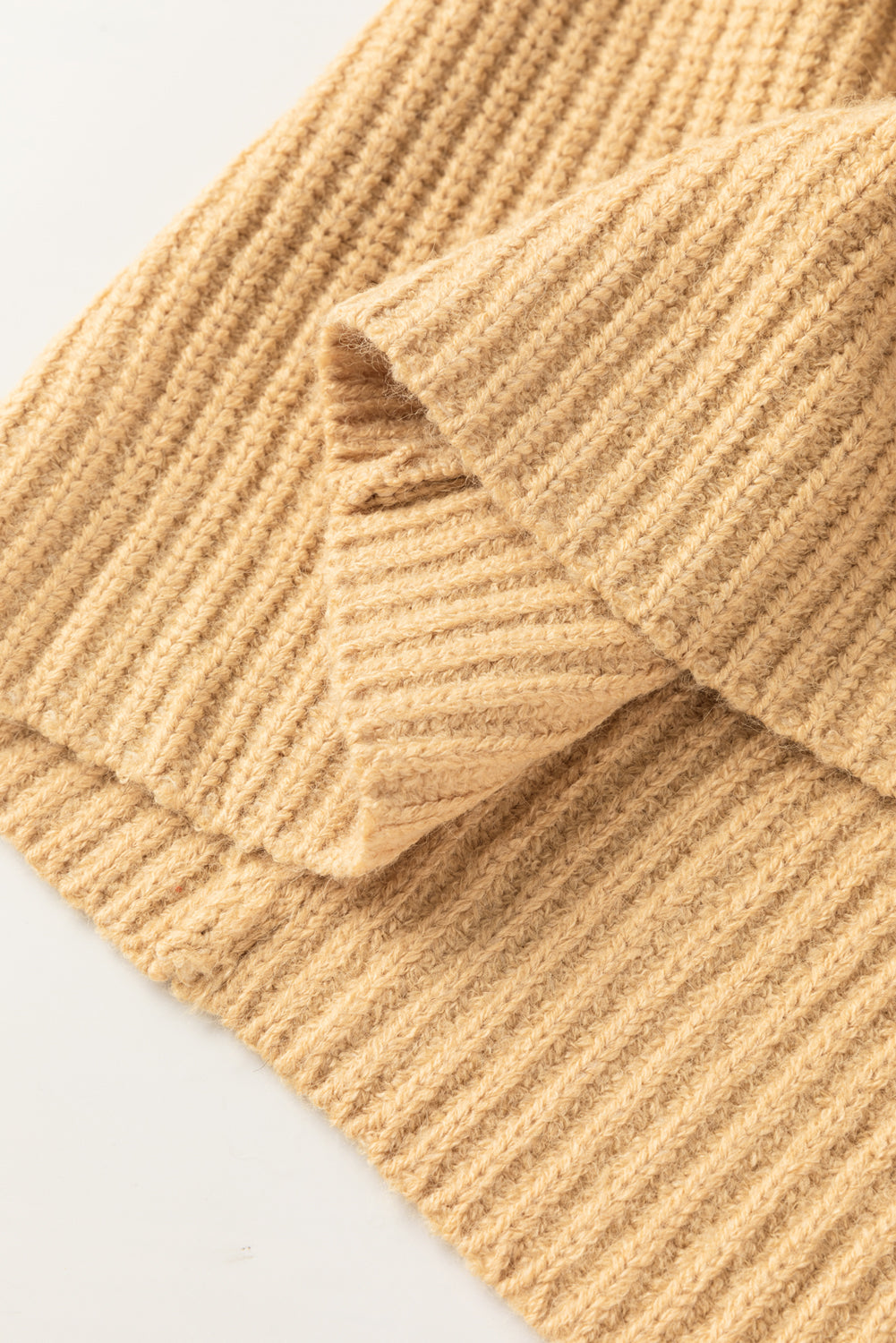 Oversized Fold Over Sleeve Open Front Cardigan