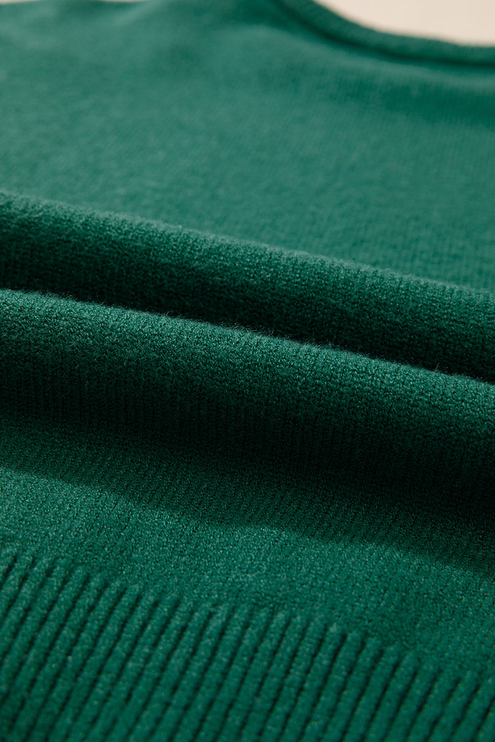 Pearled Drop Shoulder Round Neck Sweater