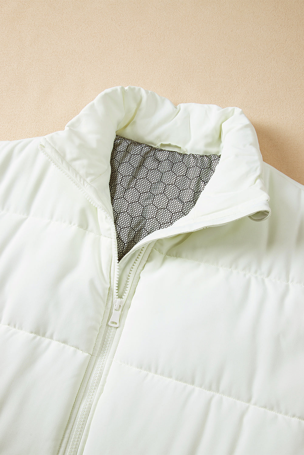 Zipper Stand Neck Oversized Puffer Vest