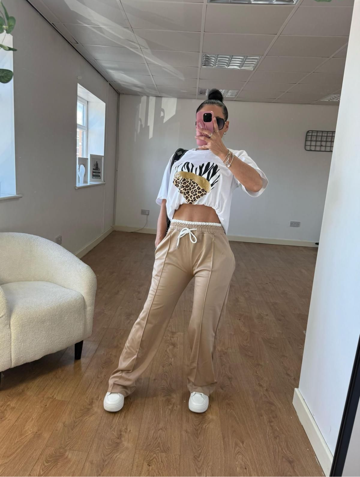 Wide Leg Drawstring Jogging Bottoms