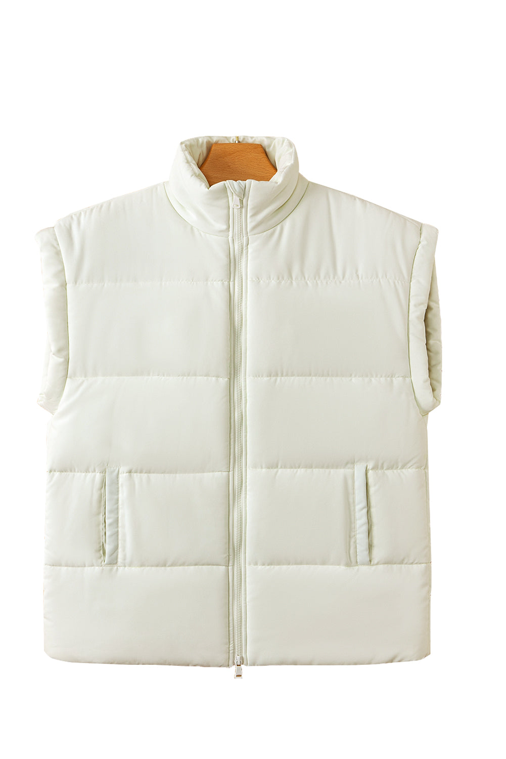 Zipper Stand Neck Oversized Puffer Vest