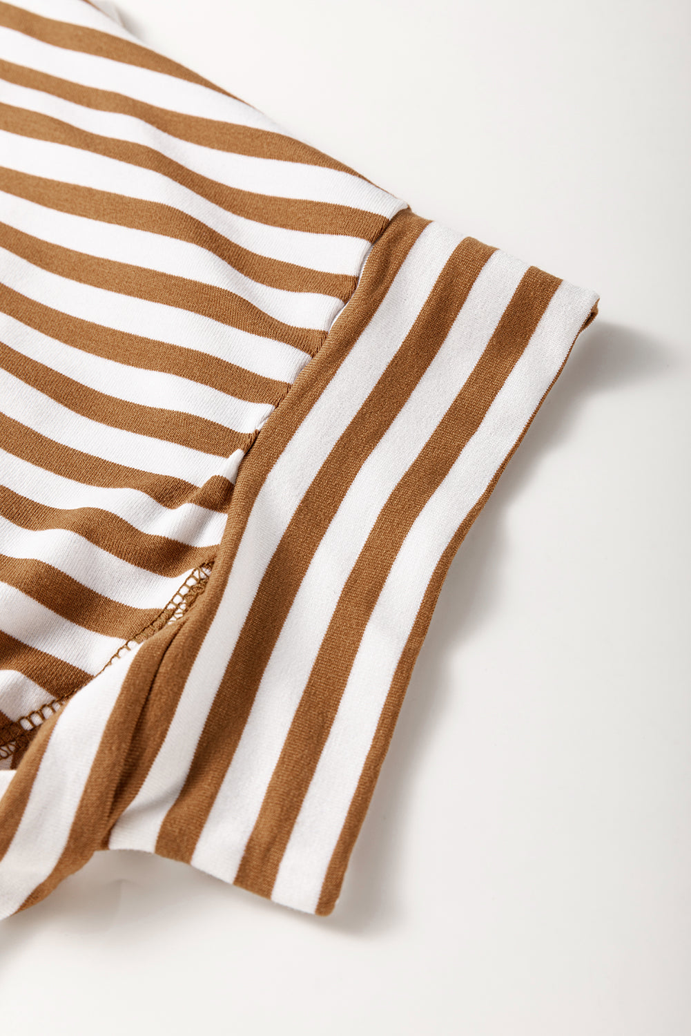 Stripe Batwing Sleeve Crewneck Oversized Top