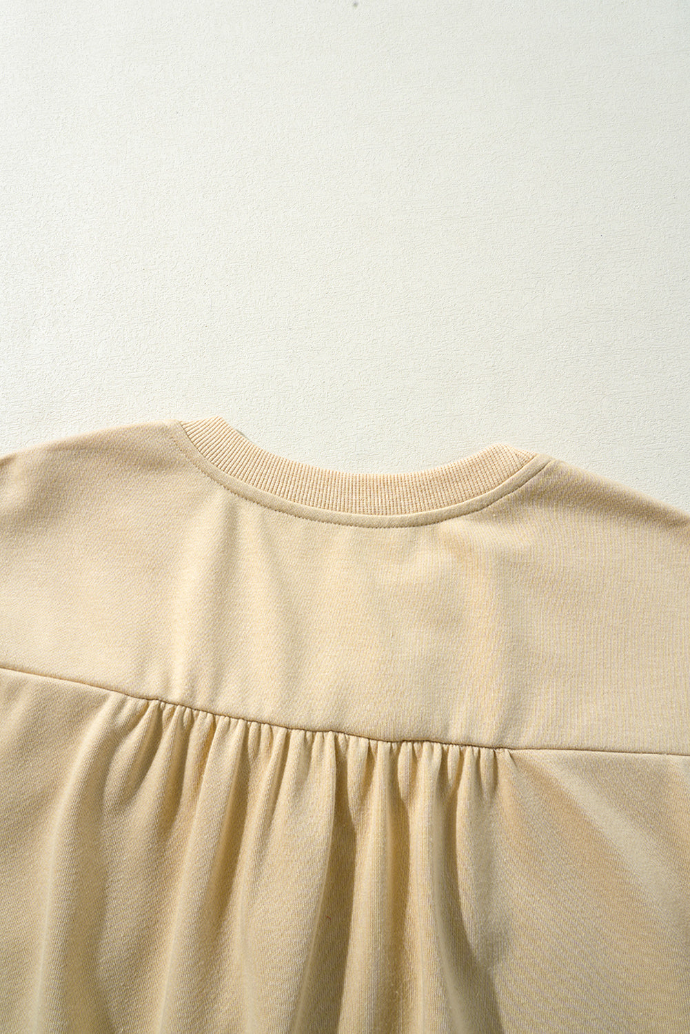 Parchment Ribbon Bow Ruffle Sleeve Top