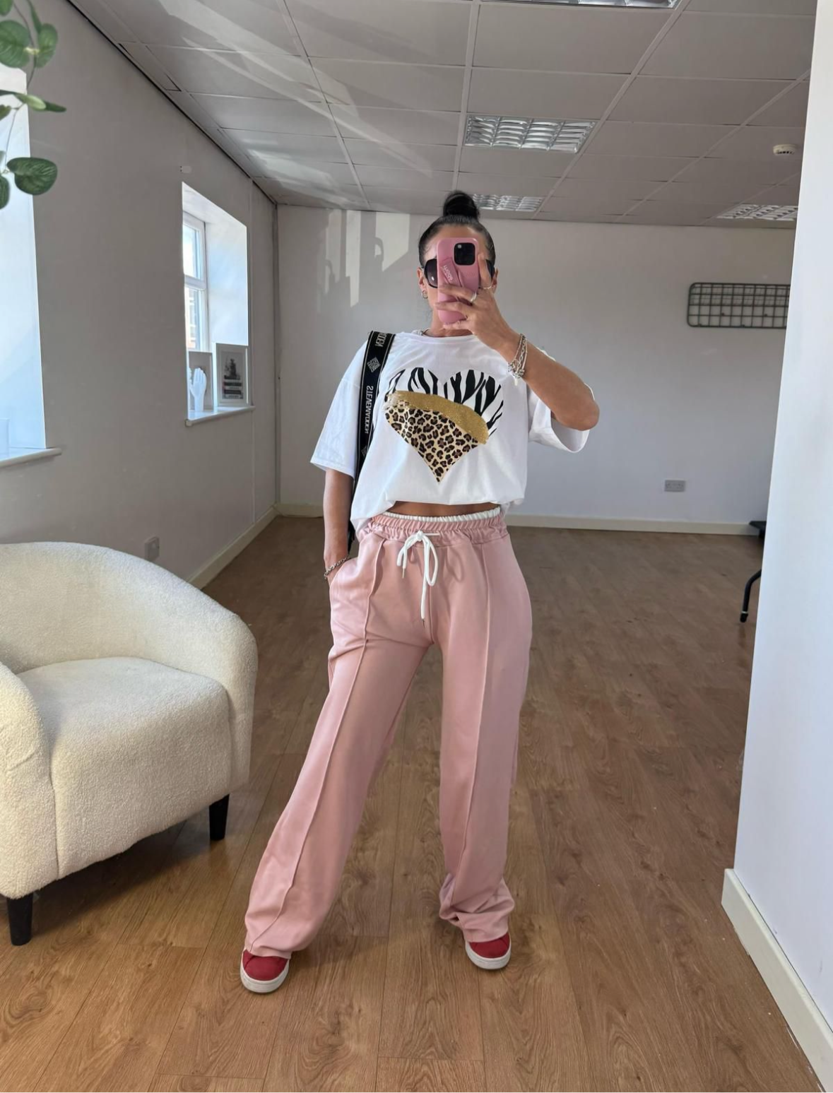 Wide Leg Drawstring Jogging Bottoms