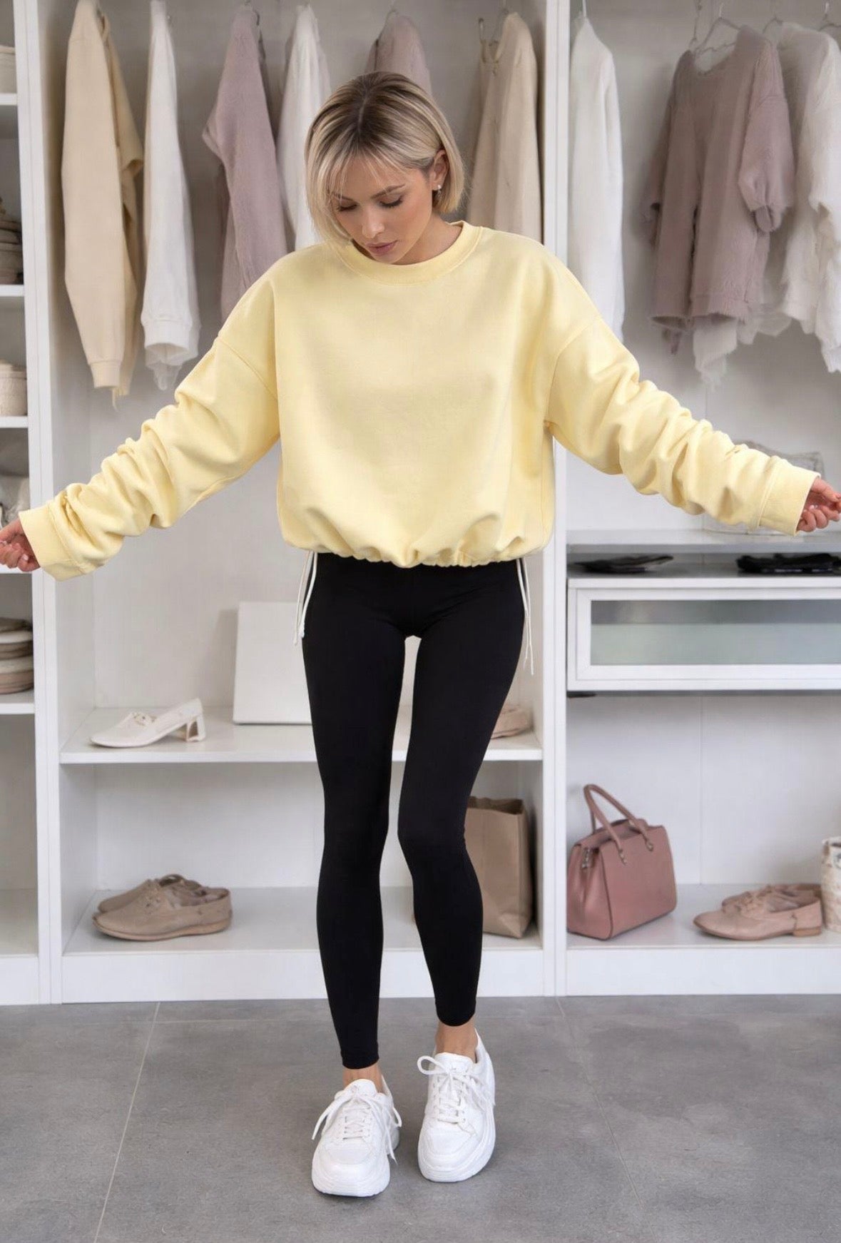 Ruffle Sleeve Sweatshirts