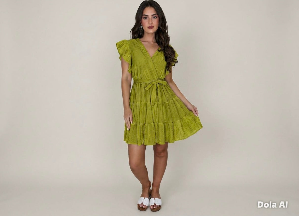 Ruffle Wrap Dress