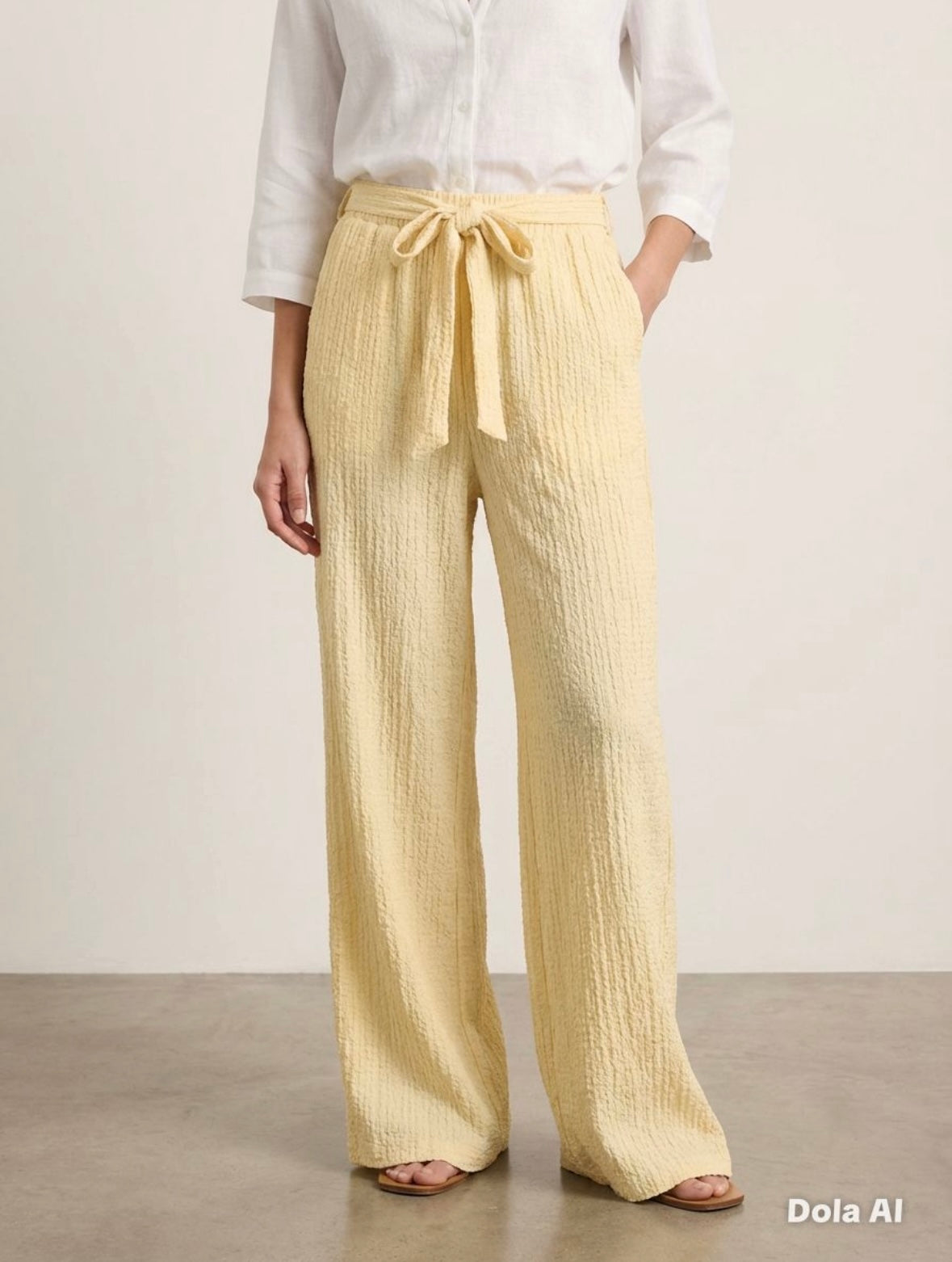 Summer Crinkle Palazzo Trousers