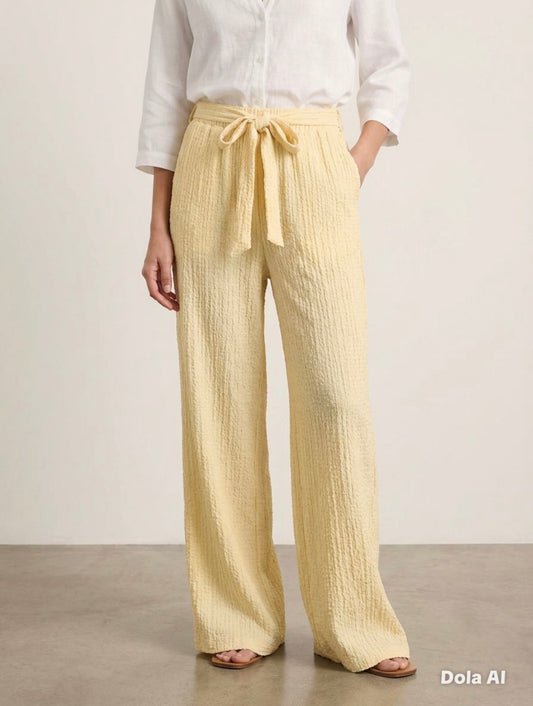 Summer Crinkle Palazzo Trousers