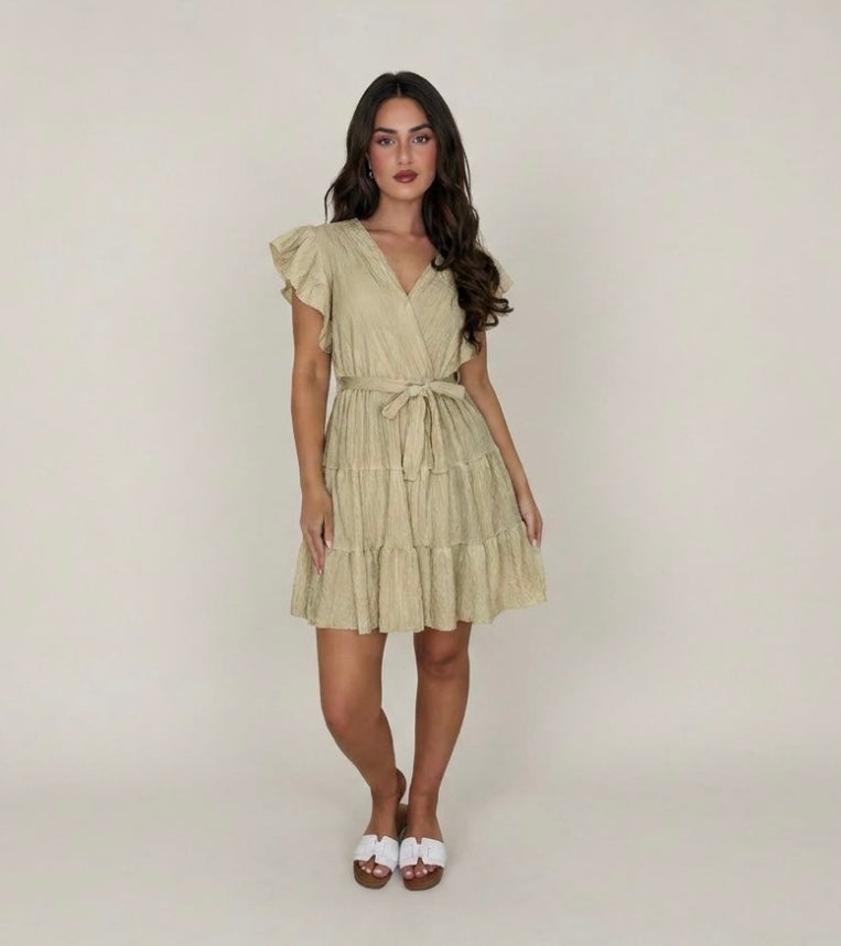 Ruffle Wrap Dress