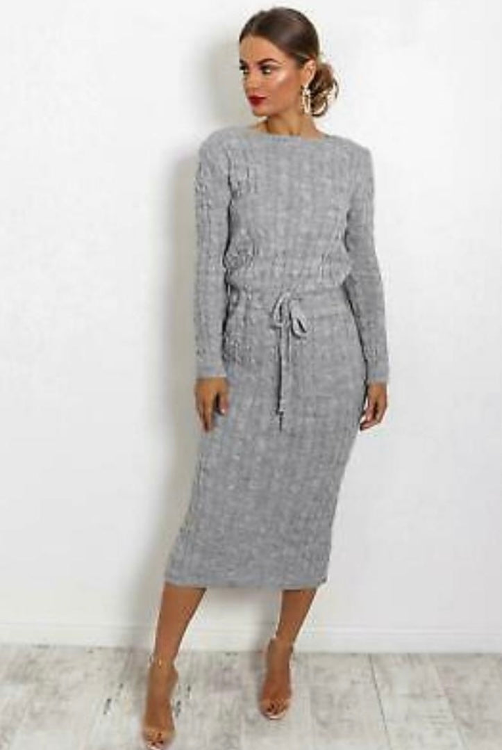 Knitted mid length dresses
