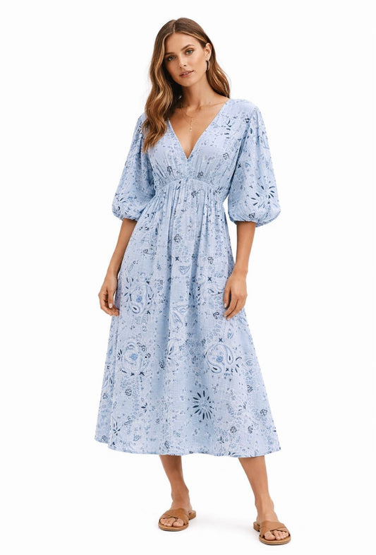 3/4 Patterned Summer Dress