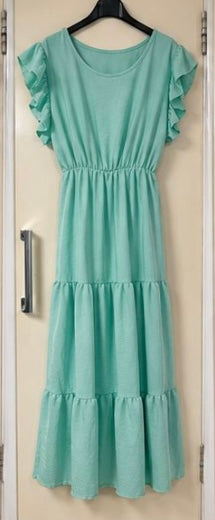 Ruffle Short Sleeve Dress
