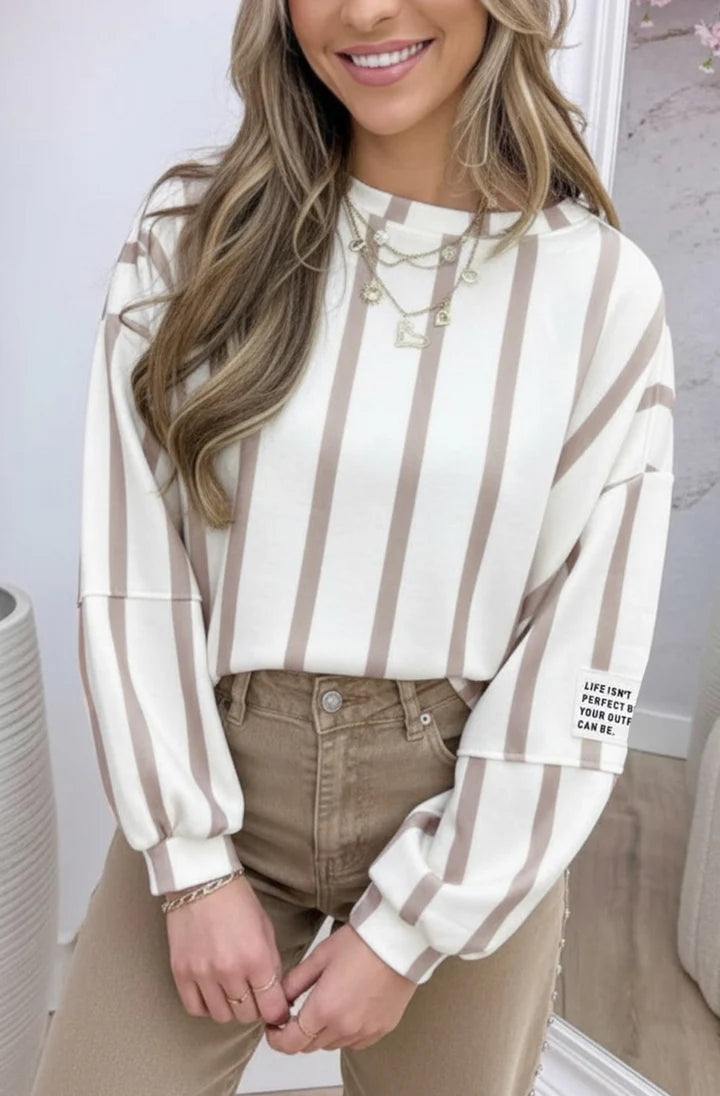 Masie Stipe Sweatshirt With Logo