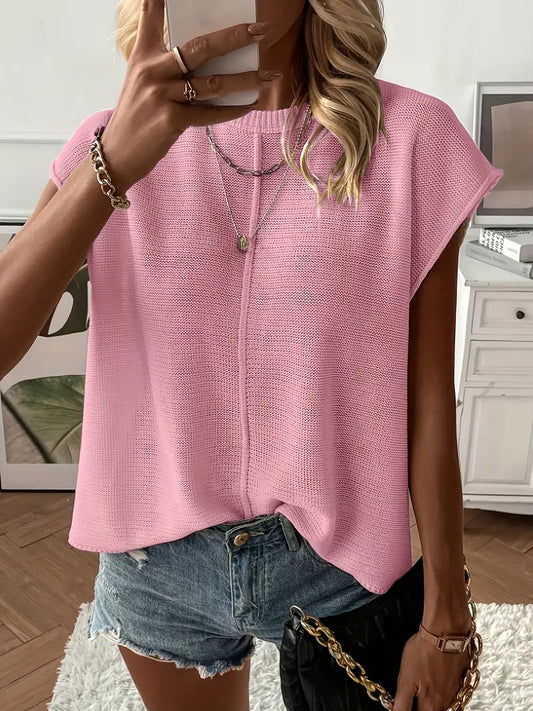 Baby Pink Short Sleeve Jumper