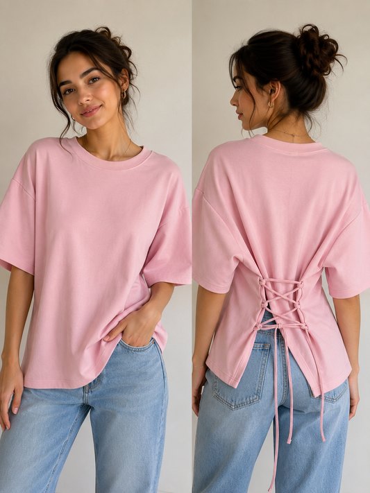 Tie Back Design T-shirt