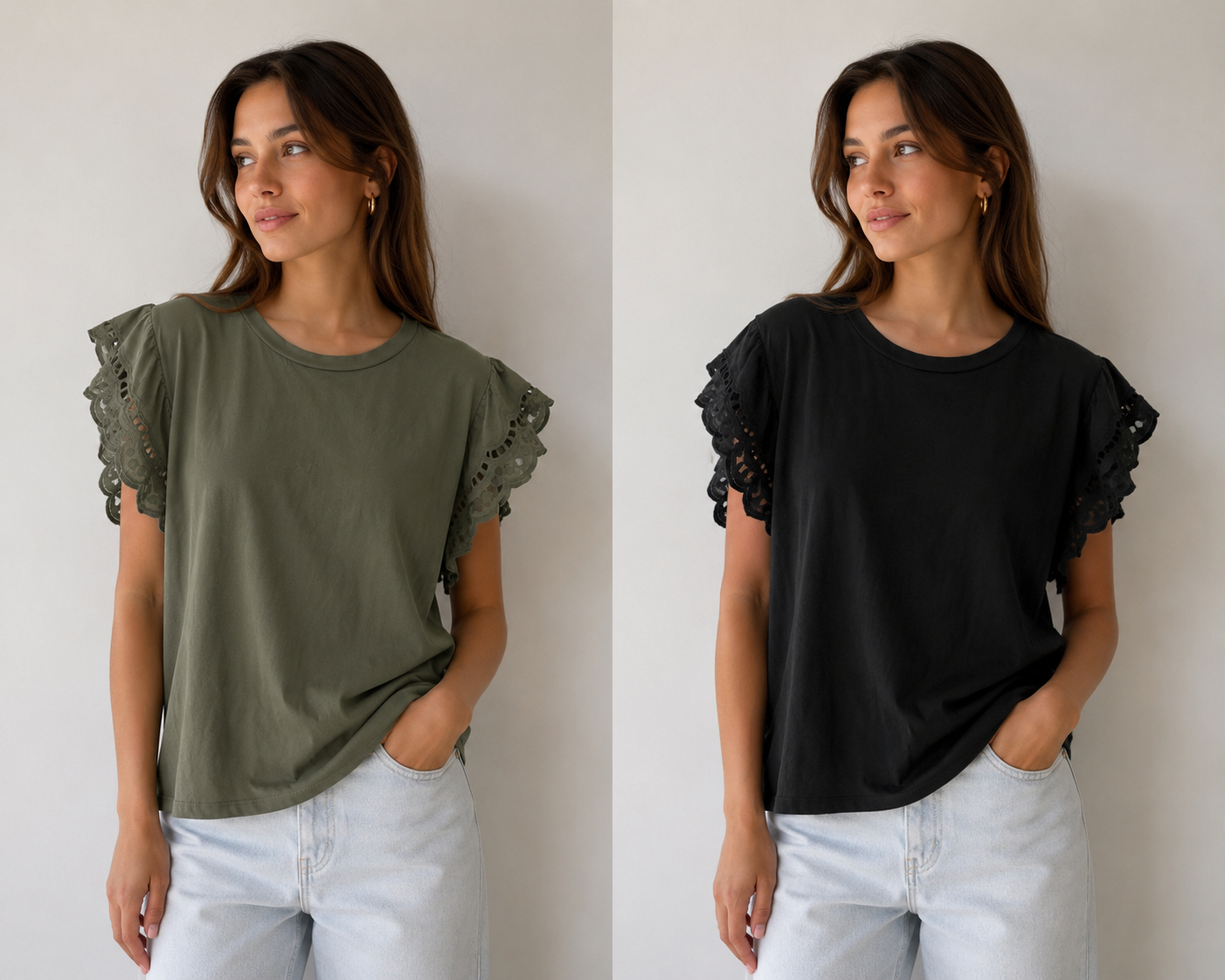 Frill Pattern T-shirts