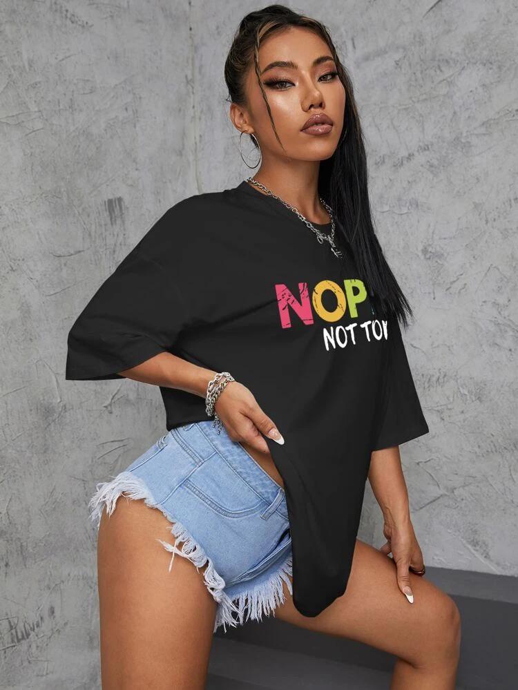 Nope not today black t-shirt
