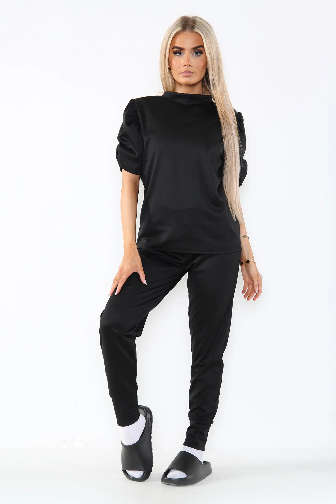 Ruched top and trousers sets