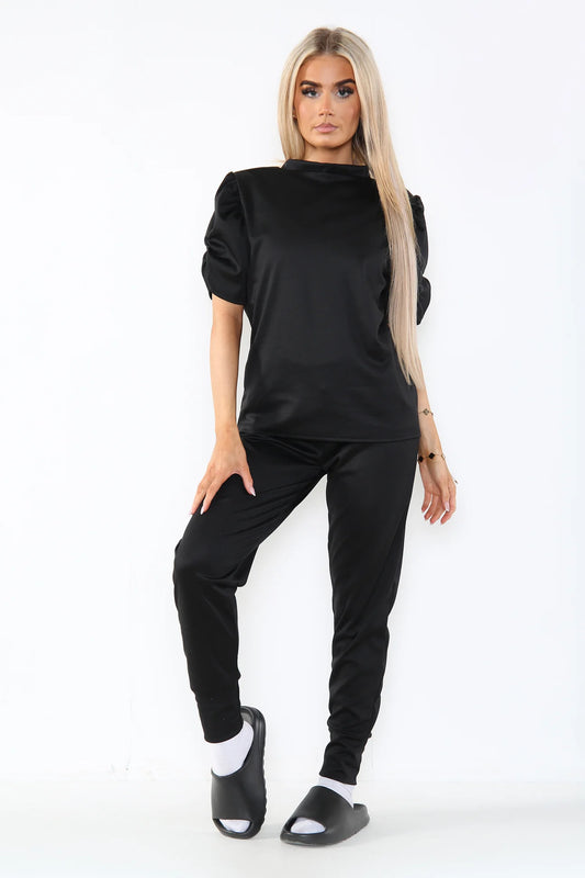 Ruched top and trousers sets