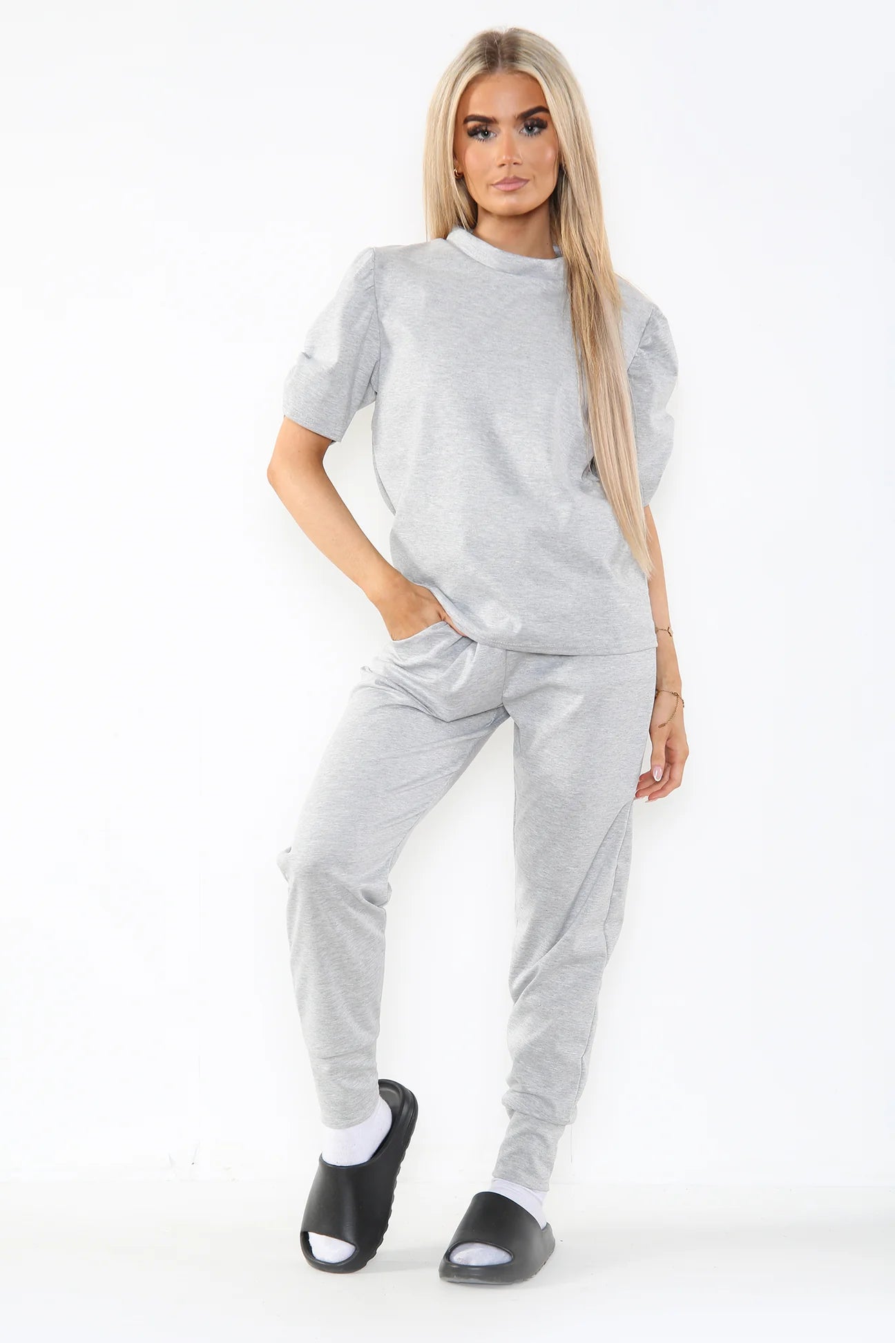 Ruched top and trousers sets