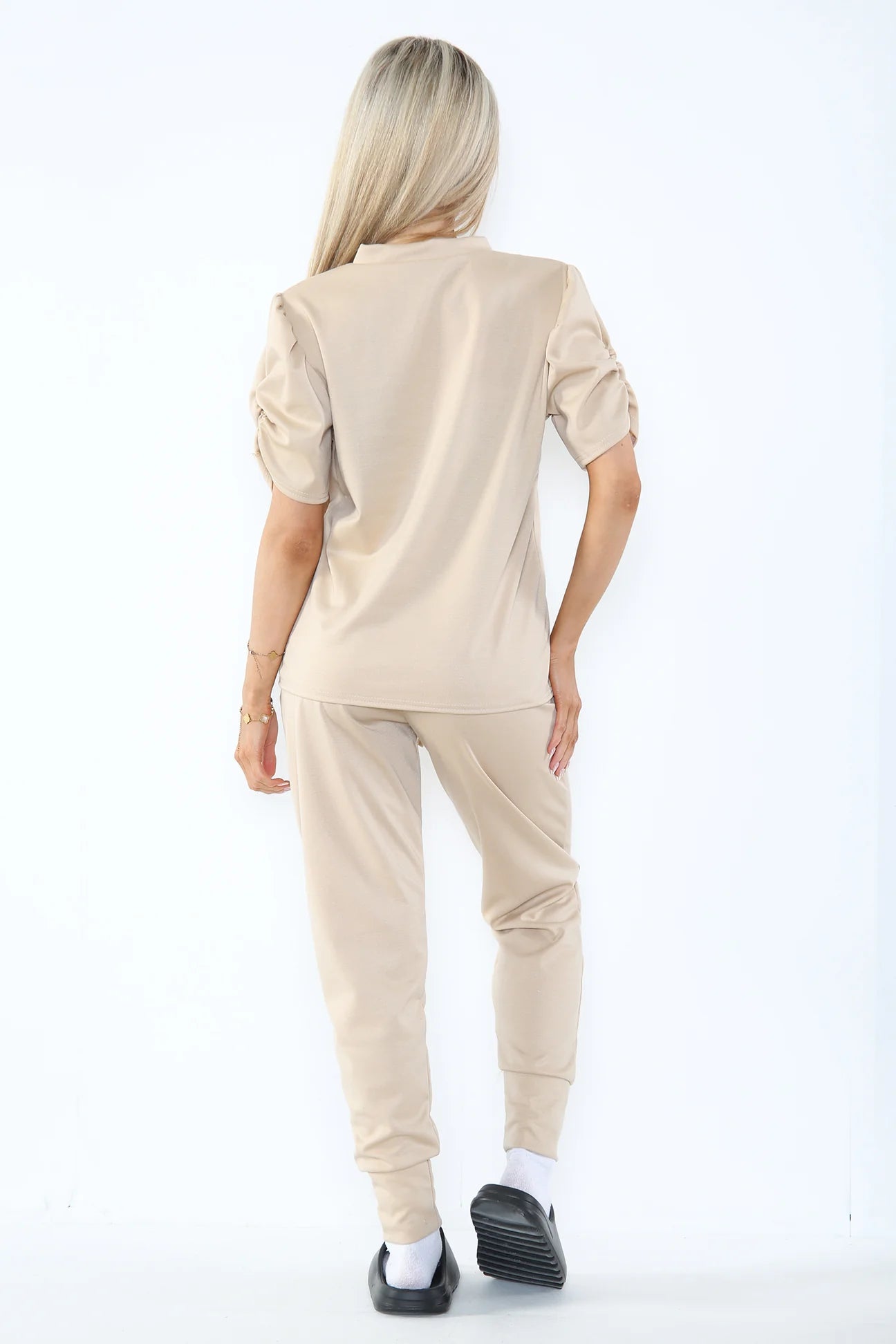Ruched top and trousers sets
