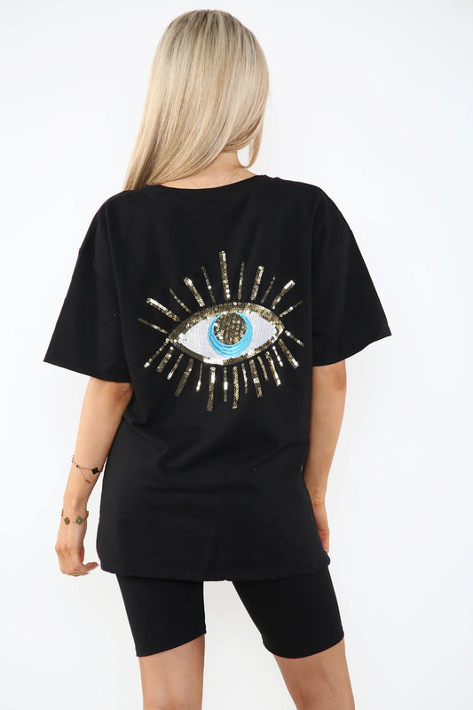 Sequin design cycling set