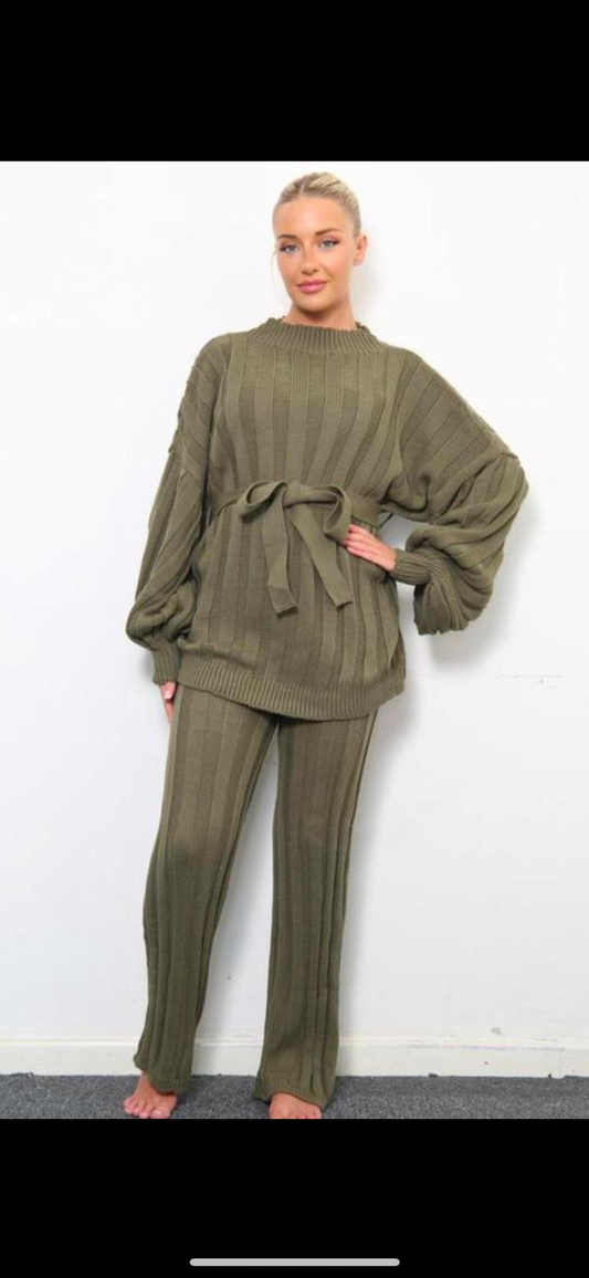 Tie waist lounge sets