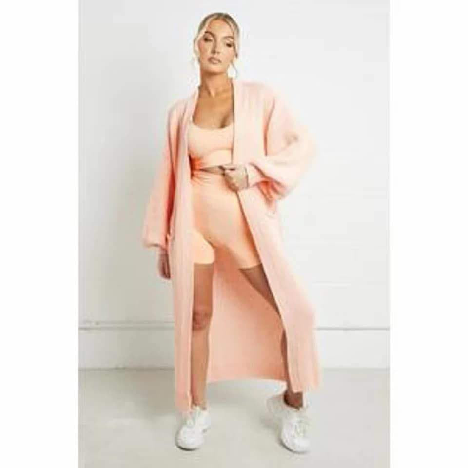 Long balloon sleeve cardigans