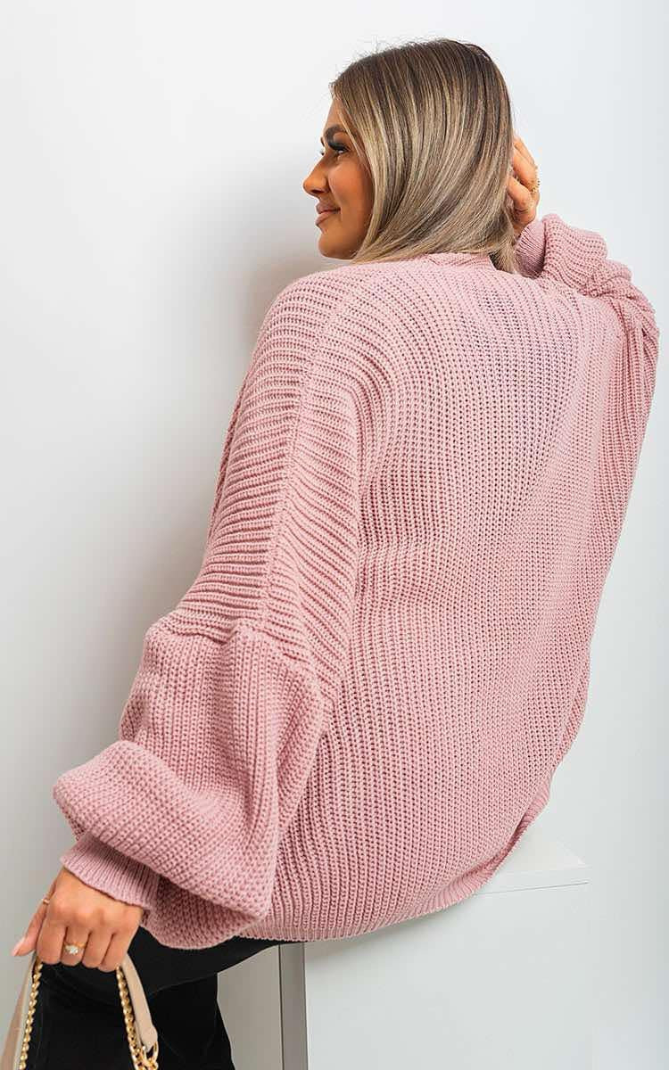 Short balloon sleeve cardigans