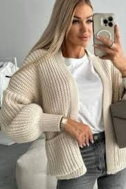 Short balloon sleeve cardigans