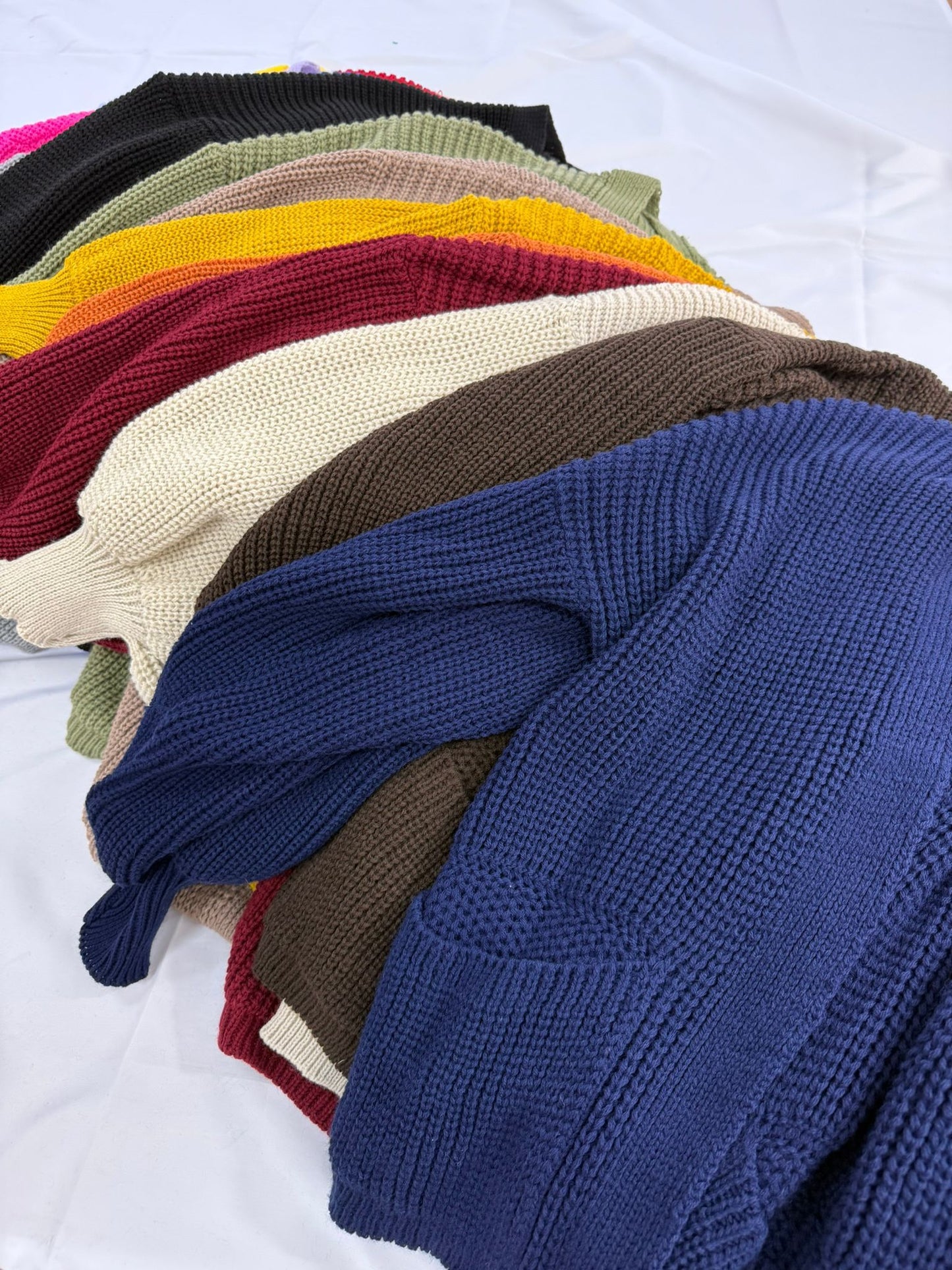 Short balloon sleeve cardigans