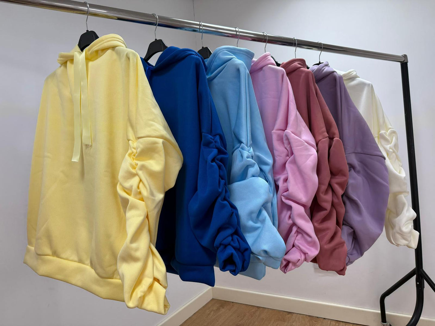 Ruffle sleeve hoodies