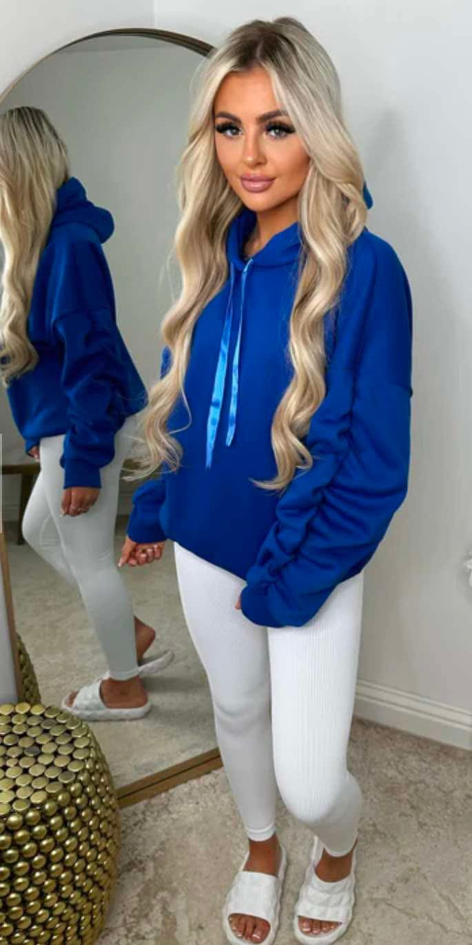 Ruffle sleeve hoodies