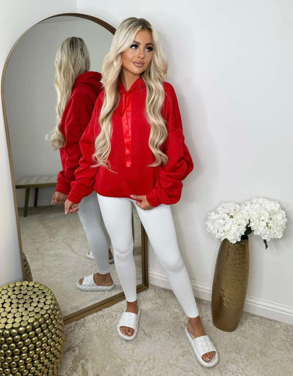 Ruffle sleeve hoodies