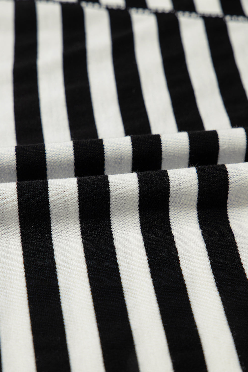 Stripe Batwing Sleeve Crewneck Oversized Top