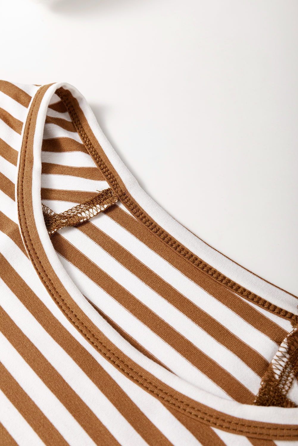 Stripe Batwing Sleeve Crewneck Oversized Top