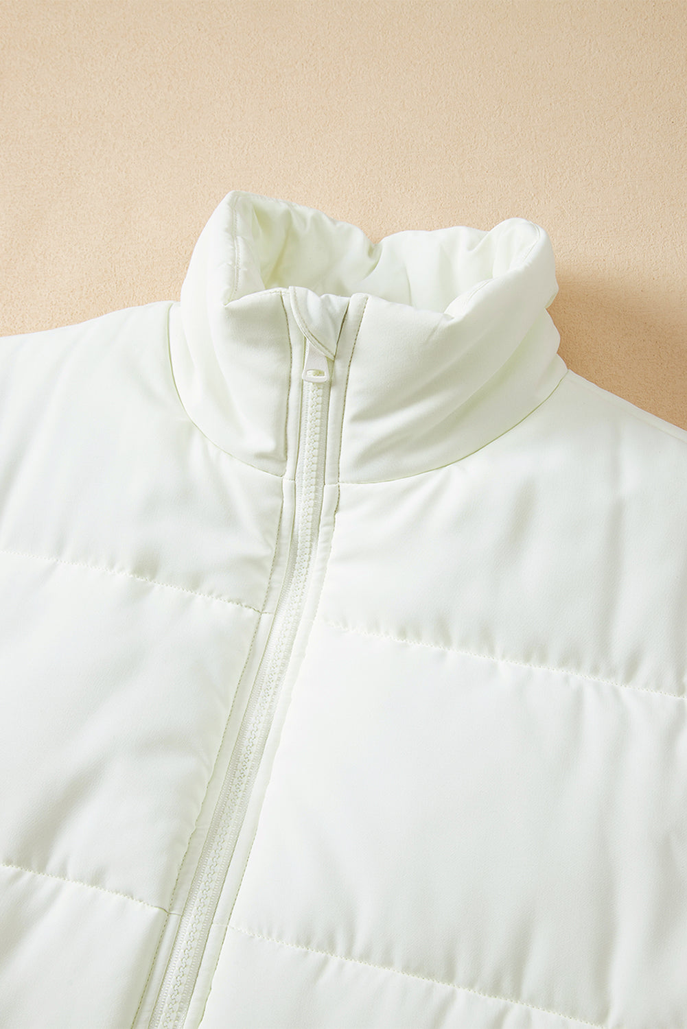Zipper Stand Neck Oversized Puffer Vest